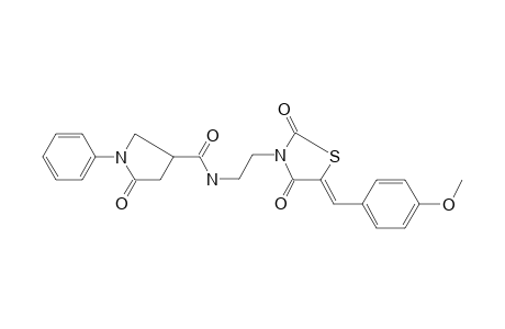 N-[2-[(5Z)-2,4-diketo-5-p-anisylidene-thiazolidin-3-yl]ethyl]-5-keto-1-phenyl-pyrrolidine-3-carboxamide