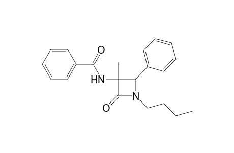 Azetidin-2-one, 3-benzamido-1-butyl-3-methyl-4-phenyl-