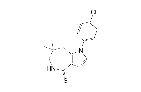 6H-1-(4-Chlorophenyl)-2,7,7-trimethyl-4,5,7,8-tetrahydropyrrolo[3,2-c]azepin-4-thione