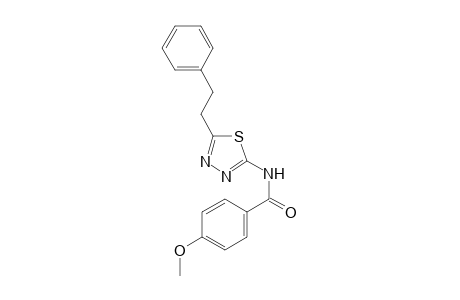 4-methoxy-N-[5-(2-phenylethyl)-1,3,4-thiadiazol-2-yl]benzamide
