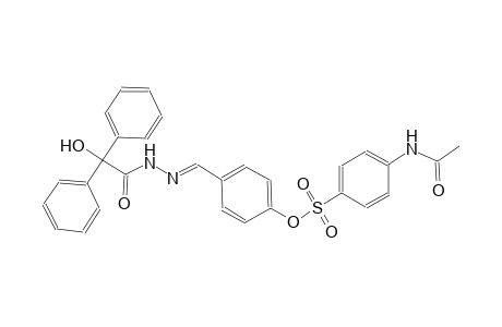 4-{(E)-[2-(2-hydroxy-2,2-diphenylacetyl)hydrazono]methyl}phenyl 4-(acetylamino)benzenesulfonate