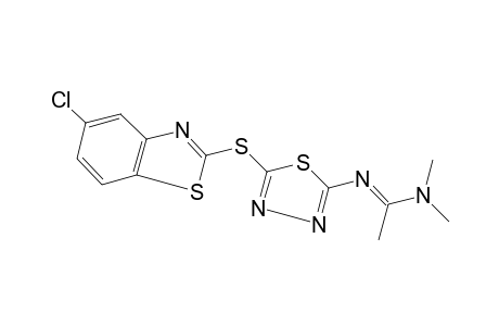 N'-{5-[(5-chloro-2-benzothiazolyl)thio]-1,3,4-thiadiazol-2-yl}-N,N-dimethylacetamidine