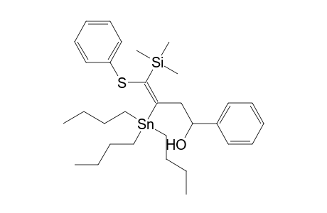 1-Phenyl-4-phenylthio-3-tributylstannyl-4-trimethylsilyl-3-buten-1-ol