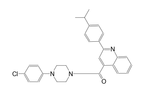 4-{[4-(4-chlorophenyl)-1-piperazinyl]carbonyl}-2-(4-isopropylphenyl)quinoline