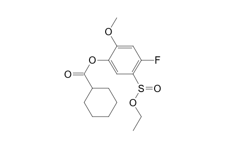 Cyclohexanecarboxylic acid, 2-methoxy-4-fluoro-5-(ethoxysulfo)phenyl ester