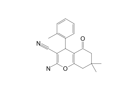 2-AMINO-3-CYANO-5,6,7,8-TETRAHYDRO-7,7-DIMETHYL-4-(2'-METHYLPHENYL)-5-OXO-4H-BENZOPYRAN