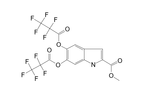 Methyl 5,6-dihydroxyindole-2-carboxylate, bis(pentafluoropropionate) (ester)