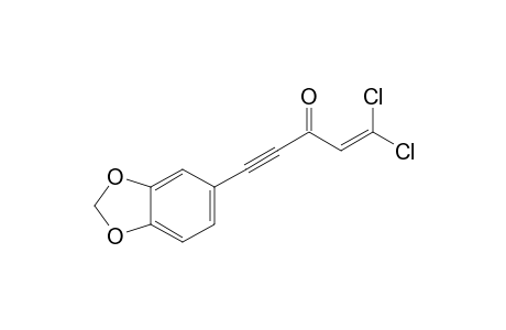 1,1-dichloro-5-[3,4-(methylenedioxy)phenyl]-1-penten-4-yn-3-one