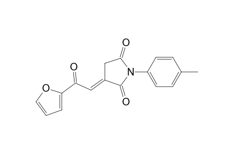 2,5-Pyrrolidinedione, 3-[2-(2-furanyl)-2-oxoethylidene]-1-(4-methylphenyl)-, (E)-