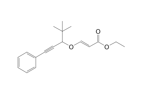 (+-)-ethyl (E)-3-(4,4-dimethyl-1-phenylpent-1-yn-3-yloxy)acrylate