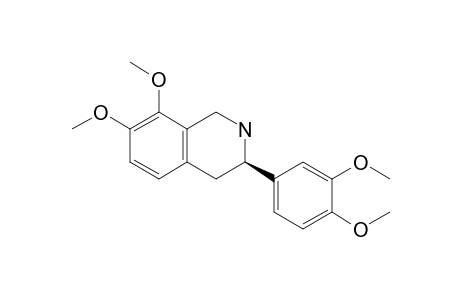 (3R)-3-(3,4-Dimethoxyphenyl)-7,8-dimethoxy-1,2,3,4-tetrahydroisoquinoline