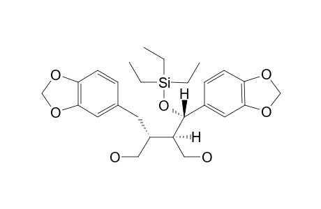 (2S,3R)-2-(3,4-Methylenedioxybenzyl)-3-[(S)-(3,4-methylidenedioxyphenyl)(triethylsiloxy)methyl]-4-butane-1,4-diol