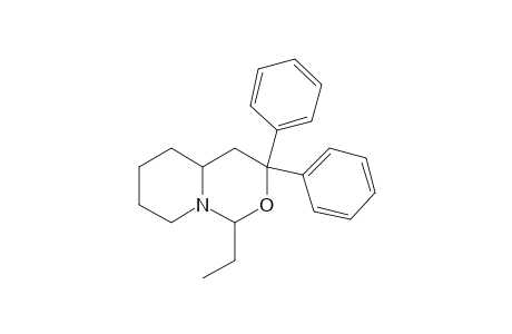 3,3-diphenyl-1-ethylhexahydro-1H,3H-pyrido[1,2-c][1,3]oxazine