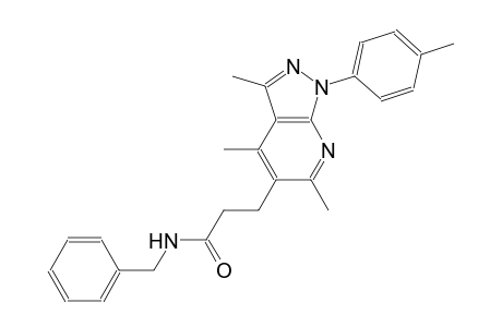 1H-pyrazolo[3,4-b]pyridine-5-propanamide, 3,4,6-trimethyl-1-(4-methylphenyl)-N-(phenylmethyl)-