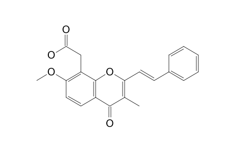 2-[4-keto-7-methoxy-3-methyl-2-[(E)-styryl]chromen-8-yl]acetic acid