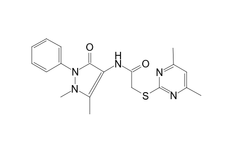 N-(1,5-dimethyl-3-oxo-2-phenyl-2,3-dihydro-1H-pyrazol-4-yl)-2-[(4,6-dimethyl-2-pyrimidinyl)sulfanyl]acetamide