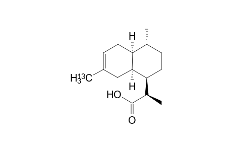 [15-13CH3]-2-(4,7-Dimethyl-(1.alpha.H),2,3,(4.beta.H),(4a.alpha..H),5,8,(8a.beta.H)-octahydronaphthalen-1-yl)propionic acid