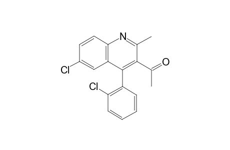 1-[6-Chloro-4-(2-chlorophenyl)-2-methylquinol-3-yl]ethanone