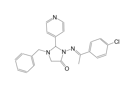 4-imidazolidinone, 3-[[(E)-1-(4-chlorophenyl)ethylidene]amino]-1-(phenylmethyl)-2-(4-pyridinyl)-