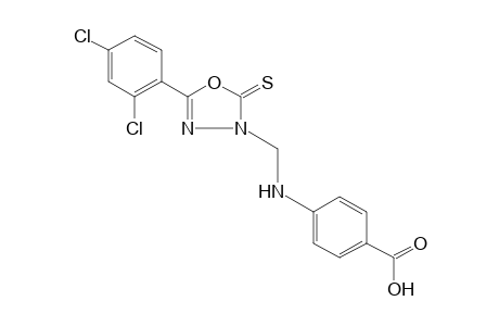 p-{{[2-(2,4-DICHLOROPHENYL)-5-THIOXO-DELTA^2-1,3,4-OXADIAZOLIN-4-YL]METHYL}AMINO}BENZOIC ACID