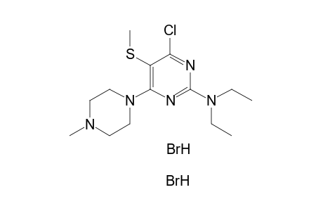 4-chloro-2-(diethylamino)-6-(4-methyl-1-piperazinyl)-5-(methylthio)pyrimidine, dihydrobromide