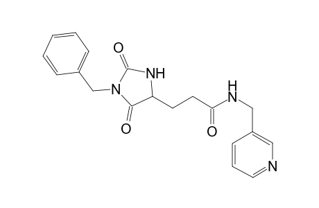 4-imidazolidinepropanamide, 2,5-dioxo-1-(phenylmethyl)-N-(3-pyridinylmethyl)-, (4S)-