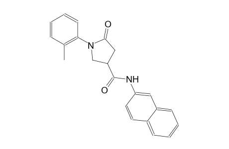 1-(2-methylphenyl)-N-(2-naphthyl)-5-oxo-3-pyrrolidinecarboxamide