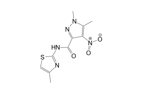 1,5-dimethyl-N-(4-methyl-1,3-thiazol-2-yl)-4-nitro-1H-pyrazole-3-carboxamide