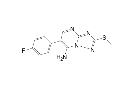7-AMINO-6-(p-FLUOROPHENYL)-2-(METHYLTHIO)-s-TRIAZOLO[1,5-a]PYRIMIDINE
