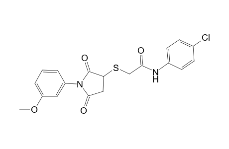 N-(4-chlorophenyl)-2-{[1-(3-methoxyphenyl)-2,5-dioxo-3-pyrrolidinyl]sulfanyl}acetamide