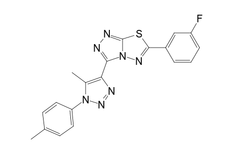 6-(3-fluorophenyl)-3-[5-methyl-1-(4-methylphenyl)triazol-4-yl]-[1,2,4]triazolo[3,4-b][1,3,4]thiadiazole