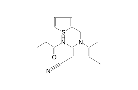 N-[3-cyano-4,5-dimethyl-1-(2-thenyl)pyrrol-2-yl]propionamide