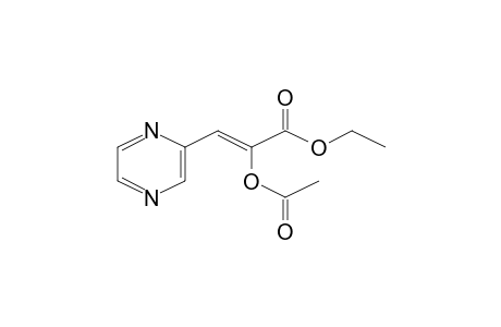 2-Acetoxy-3-pyrazin-2-ylacrylic acid, ethyl ester