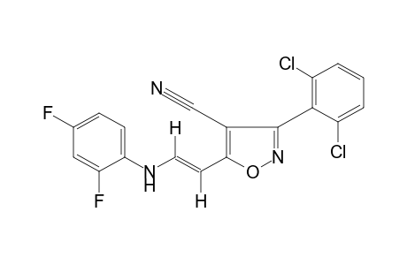 trans-3-(2,6-DICHLOROPHENYL)-5-[2-(2,4-DIFLUOROANILINO)VINYL]-4-ISOXAZOLECARBONITRILE