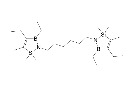 1-[6-(4,5-Diethyl-2,2,3-trimethyl-2,5-dihydro-1H-1,2,5-azasilaborol-1-yl)hexyl]-4,5-diethyl-2,2,3-trimethyl-2,5-dihydro-1H-1,2,5-azasilaborole