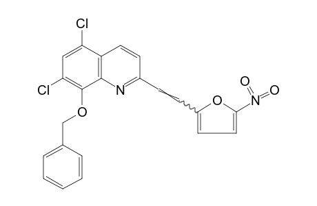 8-(BENZYLOXY)-5,7-DICHLORO-2-[2-(5-NITRO-2-FURYL)VINYL]QUINOLINE