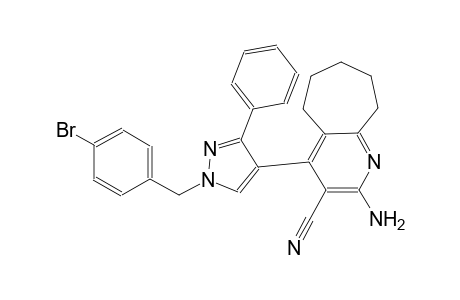 2-amino-4-[1-(4-bromobenzyl)-3-phenyl-1H-pyrazol-4-yl]-6,7,8,9-tetrahydro-5H-cyclohepta[b]pyridine-3-carbonitrile