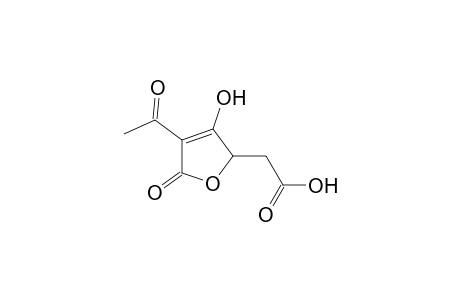 4-acetyl-2,5-dihydro-3-hydroxy-5-oxo-2-furanacetic acid