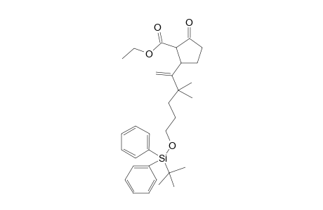 Ethyl 2-{5'-[(t-butyl)diphenylsilyloxy]-2,2-dimethyl-1-methylidenepentyl}-5-oxocyclopentanecarboxylate