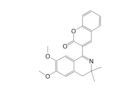 3-(6,7-dimethoxy-3,3-dimethyl-3,4-dihydro-1-isoquinolinyl)-2H-chromen-2-one