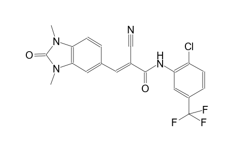 (2E)-N-[2-chloro-5-(trifluoromethyl)phenyl]-2-cyano-3-(1,3-dimethyl-2-oxo-2,3-dihydro-1H-benzimidazol-5-yl)-2-propenamide