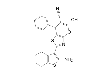 2-(2-Amino-4,5,6,7-tetrahydrobenzo[b]thiophen-3-yl)-5-hydroxy-7-phenyl-7H-pyrano[2,3-d]thiazole-6-carbonitrile