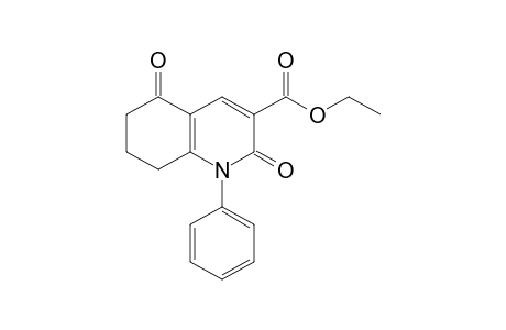 2,5-dioxo-1,2,5,6,7,8-hexahydro-1-phenyl-3-quinolinecarboxylic acid, ethyl ester