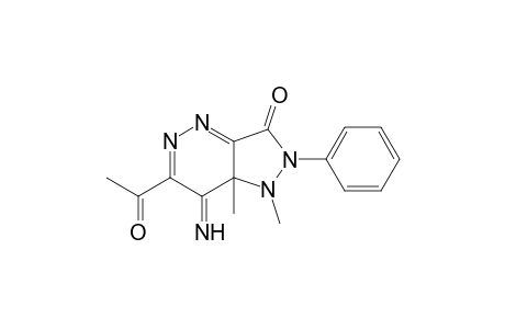 6-acetyl-7,7a-dihydro-1,7a-dimethyl-7-imino-2-phenyl-1H-pyrazolo[4,3-c]pyridazin-3(2H)-one