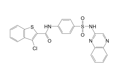 3-chloro-N-{4-[(2-quinoxalinylamino)sulfonyl]phenyl}-1-benzothiophene-2-carboxamide