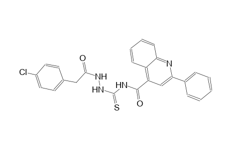 N-({2-[(4-chlorophenyl)acetyl]hydrazino}carbothioyl)-2-phenyl-4-quinolinecarboxamide