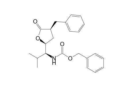 (phenylmethyl) N-[(1S)-2-methyl-1-[(2S,4S)-5-oxidanylidene-4-(phenylmethyl)oxolan-2-yl]propyl]carbamate