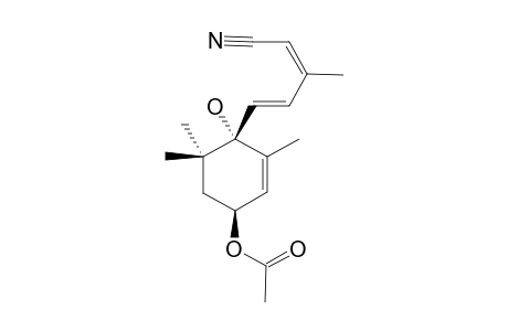 (+)-(1S,4S)-ACETIC-ACID-[4-HYDROXY-4-(CYANO-3-METHYLBUTA-1,3-DIENYL)-3,3,5-TRIMETHYLCYCLOHEX-2-ENYL]-ESTER