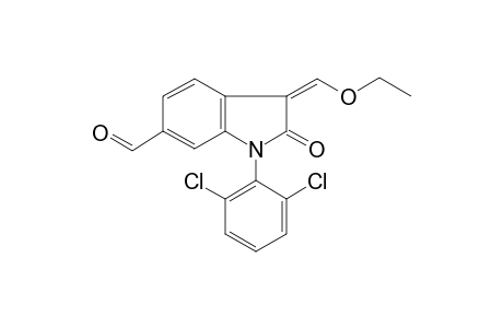 1H-indole-6-carboxaldehyde, 1-(2,6-dichlorophenyl)-3-(ethoxymethylene)-2,3-dihydro-2-oxo-, (3Z)-