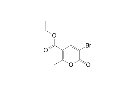 3-bromo-4,6-dimethyl-2-oxo-2H-pyran-5-carboxylic acid, ethyl ester